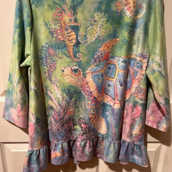 Sz L Leoma Lovegrove Art to Wear Top - Picture 3 of 3